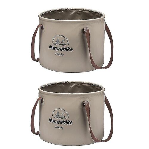 Lot De 2 Seaux À Eau Pliables ¿ Bouteilles Transparentes Réutilisables Pour Le Camping, Les Aventures En Plein Air Et Les Voyages ¿ Pvc Durable