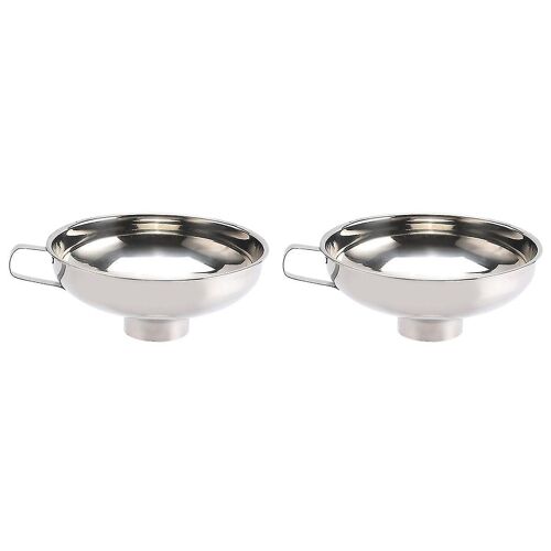 Lot De 2 Entonnoirs De Cuisine En Acier Inoxydable : Large Ouverture, Facile À Verser, Lavable Au Lave-Vaisselle, Parfait Pour Les Liquides Et Les Solides.
