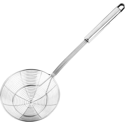 Louche Écumoire En Acier Inoxydable Durable Avec Long Manche Et Double Bobine Pour Une Cuisson Efficace