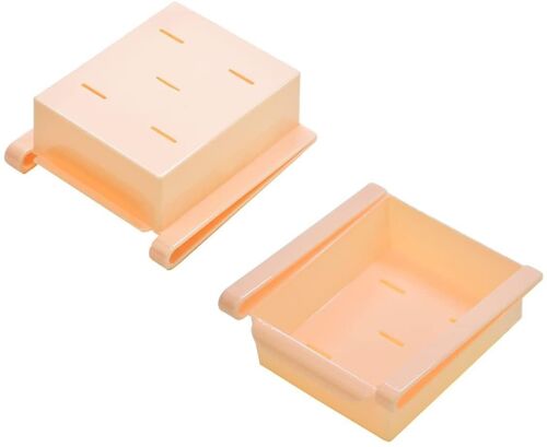 Organisateurs de tiroirs de réfrigérateur réglables - Lot de 4, étagères de rangement en plastique sans BPA pour une organisation efficace des aliments
