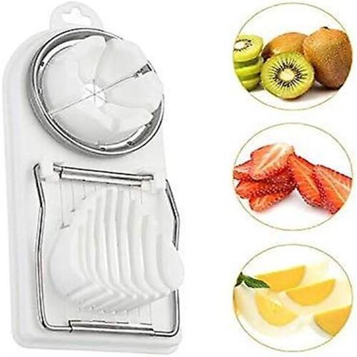 Coupe-?ufs En Acier Inoxydable De Qualité Supérieure - Coupe-?ufs Manuel Avec 2 Options De Coupe Pour ?ufs, Fruits Et Légumes