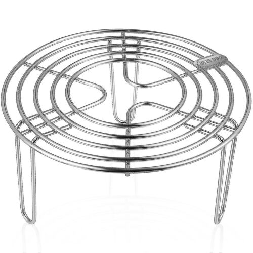 Grille de cuisson vapeur ronde en acier inoxydable de qualité supérieure pour la cuisson au four, la cuisson à la vapeur et la mise en conserve - 16 x 7 cm