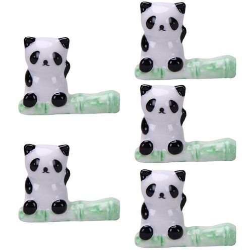 Adorables Porte-Baguettes Panda En Céramique ¿ Lot De 5 Pour Dîner, Cadeaux Et Décoration Intérieure ¿ Compatible Lave-Vaisselle