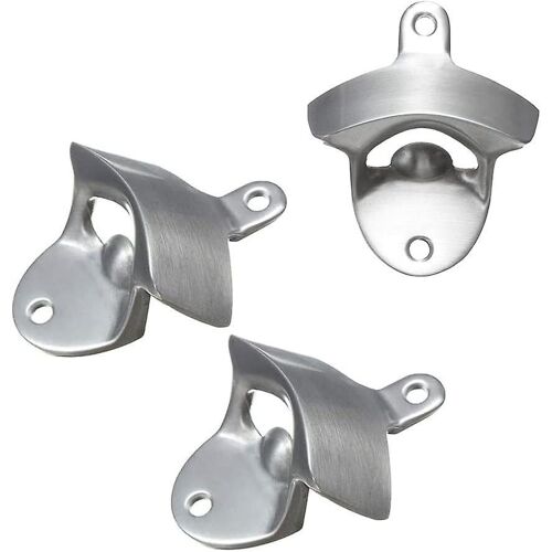 Lot De 3 Décapsuleurs Muraux En Acier Inoxydable Mat - Installation Facile, Parfait Pour Les Bars Et Les Cadeaux À La Maison