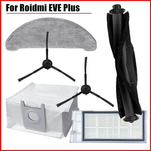Filtre De Chiffon Pour Aspirateur Roidmi Eve Plus, Brosse Principale Lat¿¿rale, Brosse ? Rouleau, Pi¿¿ces D'Aspirateur, Sac ? Poussi¿¿re, Lingettes R¿¿p¿¿t 9109-May16967
