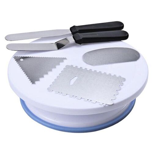 Ensemble Complet De Décoration De Gâteaux : Plateau Tournant, Grattoirs Et Spatules Pour Boulangers Professionnels Et Amateurs - Améliorez Vos Compétences En Pâtisserie !