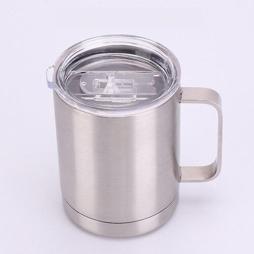 Chope À Bière Isotherme En Acier Inoxydable De 10 Oz Avec Couvercle - Incassable, Anti-Transpiration, Idéale Pour L'extérieur