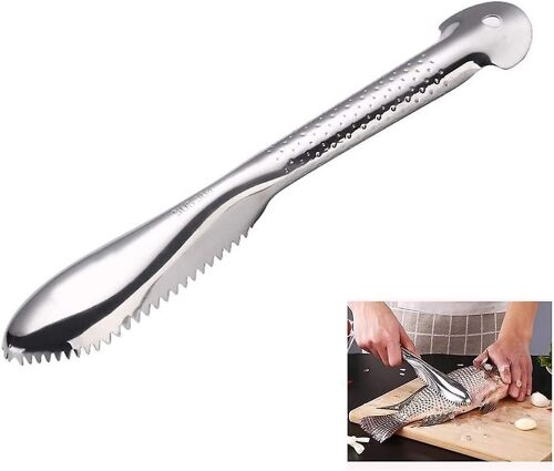 Écailleur À Poisson En Acier Inoxydable 304 - Écailleur Ergonomique Et Efficace Pour Un Nettoyage Facile Et Une Cuisson Sûre