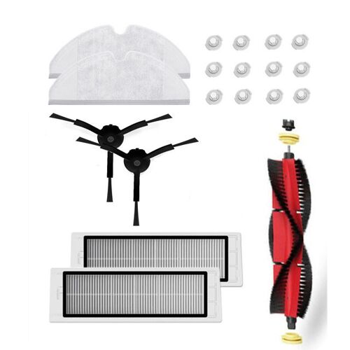 Brosse principale amovible, 2 filtres et 2 brosses et tissus noirs pour aspirateur Xiaomi, 1 pièce, roborock 2 s50 s51 s55 E35 T60 T61, nouveauté