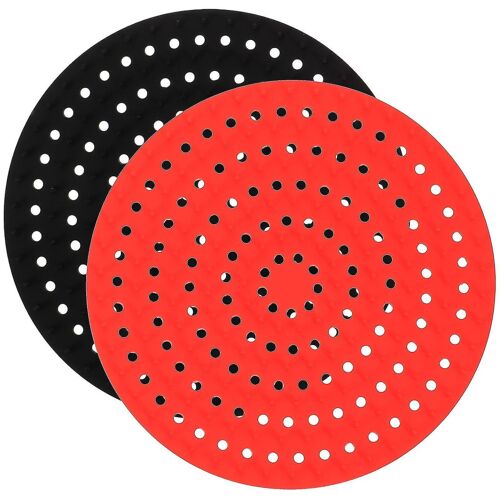 Lot de 2 tapis de cuisson réutilisables en silicone pour friteuse à air : antiadhésifs pour une cuisson et un nettoyage faciles