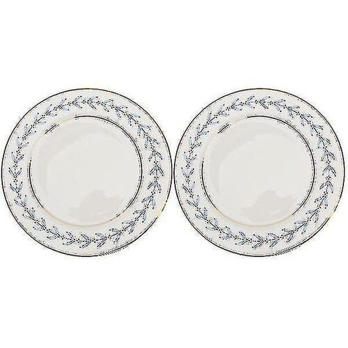 Lot De 2 Assiettes Plates Rétro En Céramique À Motif Floral ¿ Assiettes De Service Élégantes Pour Plats, Salades Et Desserts