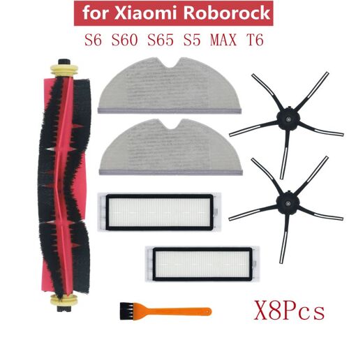 Brosse Principale Amovible De Haute Qualit¿¿, Filtre Hepa Lavable Pour Xiaomi Roborock S6 S60 S65 S5 Max T6 Tanos, Pi¿¿ces De Rechange Pour Chiffon De N 9109-May16626
