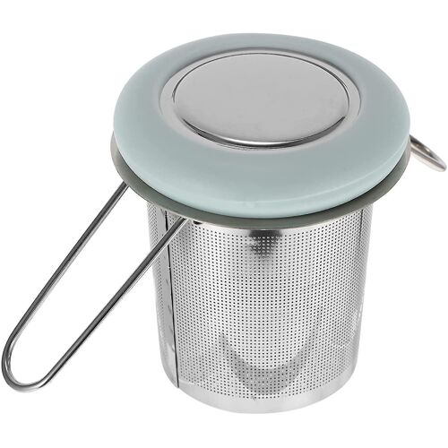 Infuseur à thé en acier inoxydable de qualité supérieure avec poignée pliable ¿ Filtre à feuilles mobiles à mailles fines pour thé et café