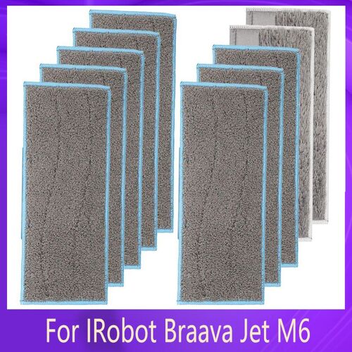 Tampons De Nettoyage Lavables Et R¿¿utilisables, Pour Irobot Braava Jet M6 Series M6 (6110), Accessoires De Remplacement, Humide Et Sec 9109-May17504