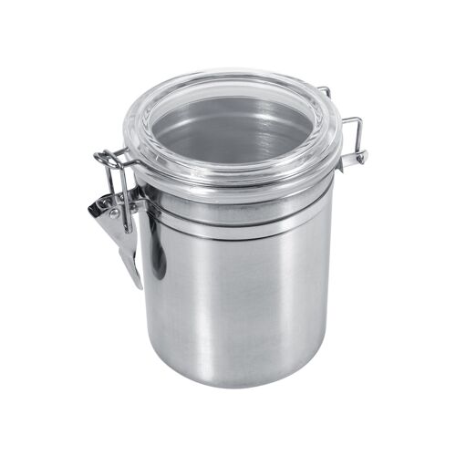 Boîte De Conservation Alimentaire En Acier Inoxydable De Qualité Supérieure Avec Couvercle Transparent Pour Le Sucre, Le Thé, Le Café Et Bien Plus Encore.