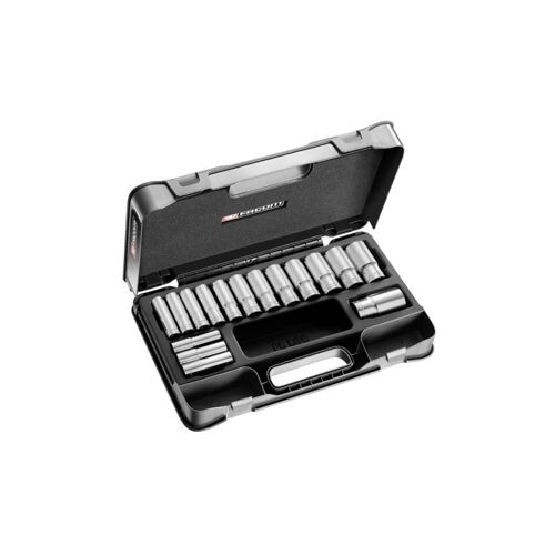 Coffret douilles 1/2 longues 6 pans métriques FACOM - 16 pièces - S.405AE