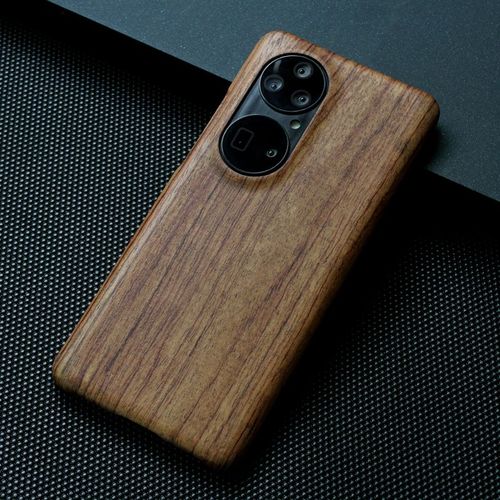 Coque Rigide Ultra Fine En Bois Véritable + Carbone Pour Huawei P50 /P50 Pro Étui En Bambou Séquoia Rosfrederick