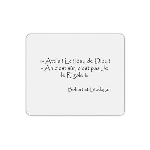 Tapis de souris rectangle Léodagan Jo le rigolo citation Kaamelott