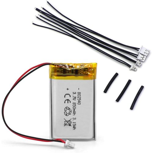 Heue-802540 Batterie 850 Mah 3,7 V Compatible Avec Sena 10s 10s-01 20s Evo 20s-01 30k 30k-01d 50s Evo30 Sf2 Sp46 Lexin B4fm Motos Casque Bluetooth Intercom Li-Ion Lithium-Polymère