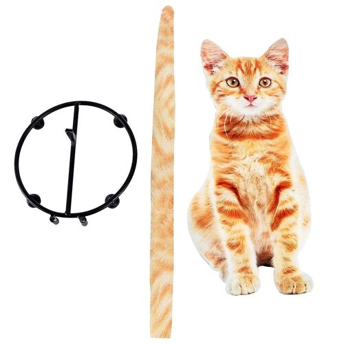 Porte-rouleau de papier toilette en forme de chat - Rangement durable en fer pour cuisine et salle de bain, élégant et fonctionnel