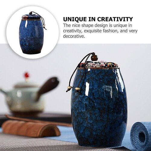 Boîte à thé élégante en céramique - Rangement multifonctionnel pour le thé, les épices et plus encore - Idée cadeau parfaite !