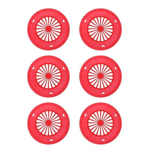 Lot De 6 Assiettes À Dîner Rouges Pour Barbecue ¿ Assiettes Creuses En Abs Durable Pour Fêtes, Pique-Niques Et Repas En Plein Air