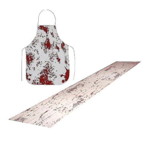 Ensemble Tablier Et Tissu Sanglants Pour Costume D'halloween - Accessoires De Boucher Effrayants, Unisexe, Durable Et Lavable