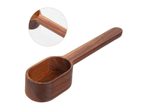 Cuillère Doseuse À Café Et Cuillère À Céréales En Bois De Noyer Noir De Qualité Supérieure - Durable, Polyvalente, Parfaite Pour Les Amateurs De Café