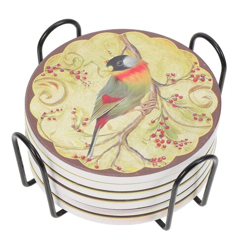 Lot De 6 Sous-Verres Élégants En Céramique Avec Support En Liège ¿ Parfaits Pour La Maison, Le Bureau, Les Cadeaux Et La Décoration ¿ Couleurs Assorties