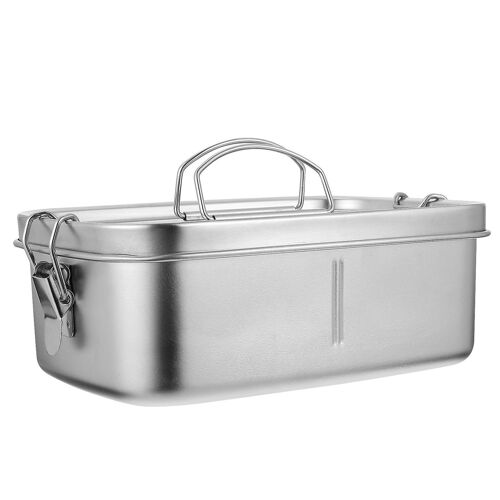 Boîte à bento en acier inoxydable de qualité supérieure pour enfants et adultes ¿ Boîte hermétique, récipient à déjeuner durable, facile à nettoyer
