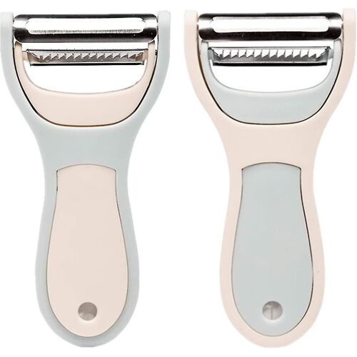 Ensemble Éplucheur À Légumes 4 Pièces Avec Lames Dentelées Et Droites - Ergonomique, Durable, Lavable Au Lave-Vaisselle, Multifonctionnel