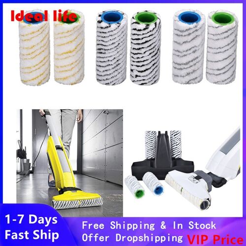 Ensemble De Rouleaux De Pierre Grise, Noire Et Jaune, 6 Pi¿¿ces, Pour Nettoyeur De Sol Dur, Karcher Fc7 Fc5 Fc3 Premium, Nettoyeur ? Vapeur Sans Fil 9109-May9799