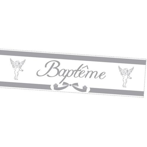 Banniere Bapteme Argentee