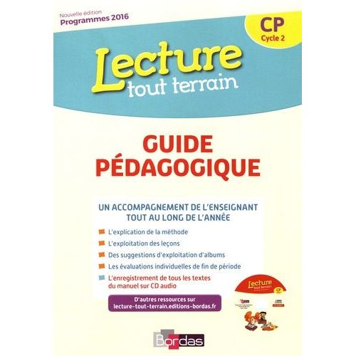 Lecture Tout Terrain Cp - Guide Pédagogique (1 Cd Audio)