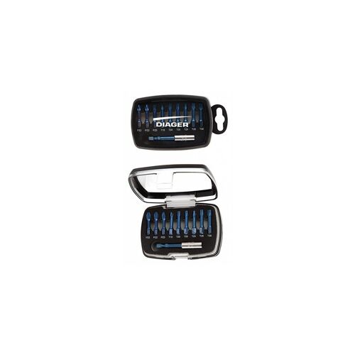 Coffret 10 pcs d'embouts de vissage + porte-embout BLUE SHOCK - 631C - Diager