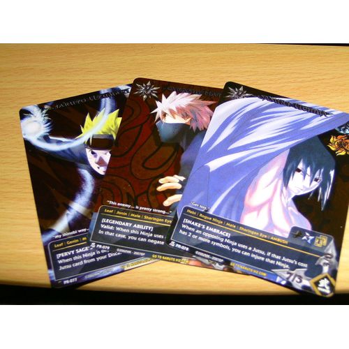 Lot De 3 Cartes Super Rare Promo Sasuke+Kakashi+Naruto