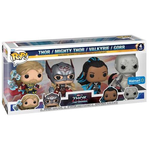 Figurine Funko Pop - Thor : Love And Thunder - Thor / Mighty Thor / Valkyrie / Gorr - Pack (65086)