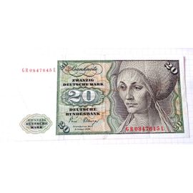 Billet 20 Deutsche Mark Allemagne Fédérale 1980