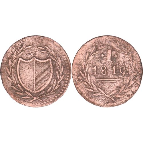 Allemagne - Francfort - 1819 - 1 Pfennig - 10-045