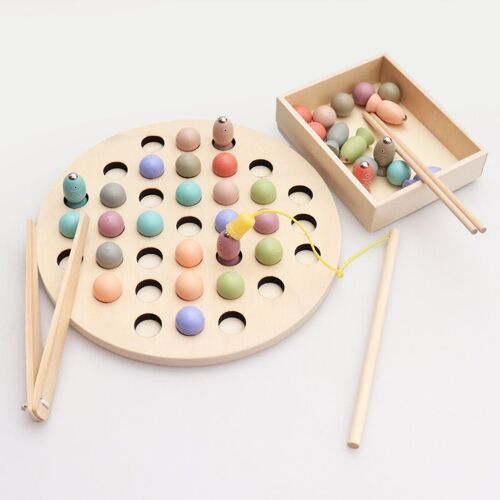 Bambin Pince Perles Jouets De Pêche Magnétiques Montessori Jouets Éducatifs En Bois Montessori Matériaux Mathématiques Jouet Pour Enfants Enfants Cadeau