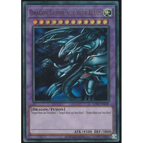 Carte Yu-Gi-Oh - Dragon Ultime Aux Yeux Bleus - Ldk2-Frk40 - Ultra-Rare -