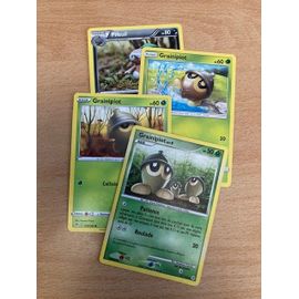 (2393) 3x Grainipiot + Pifeuil (Pokemon)