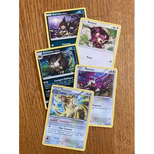 (2419) Rattatac + 2x Rattata + 2x Rattatac D'alola (Pokemon)