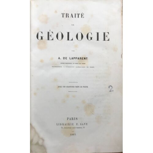 Traité De Géologie