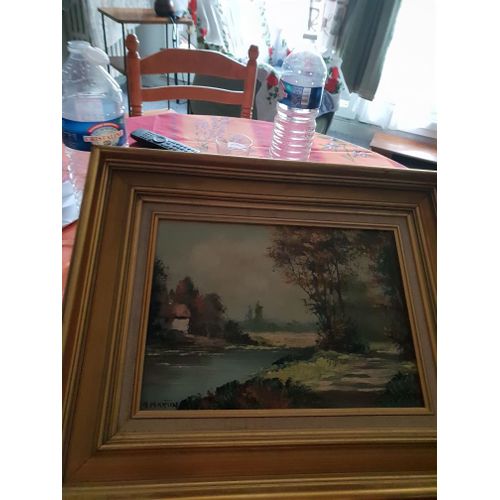 Toile Peinture À L'huile Signée