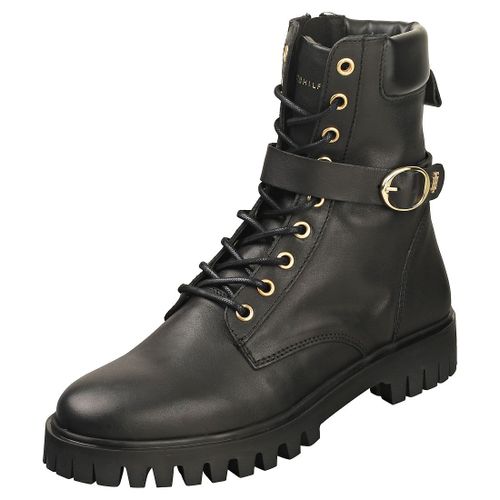 Tommy Hilfiger Buckle Lace Up Bottes Décontracté Noir