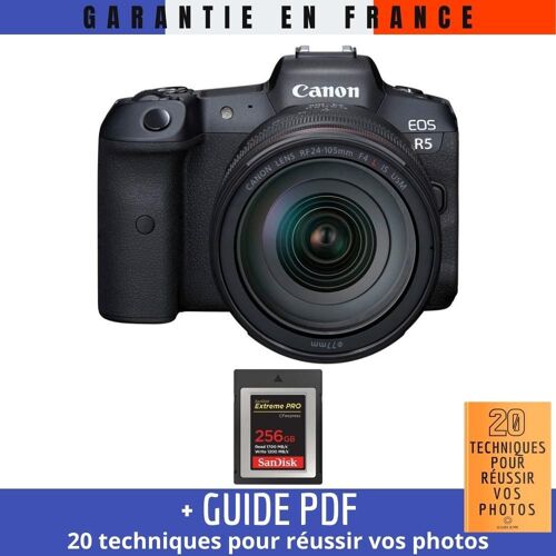 Canon EOS R5 + RF 24-105mm F4L IS USM + SanDisk 256GB Extreme PRO CFexpress Type B + Guide PDF MCZ DIRECT '20 TECHNIQUES POUR RÉUSSIR VOS PHOTOS'