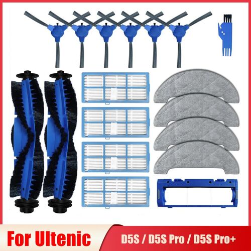 Pièces De Rechange Pour Aspirateur Robot Ultenic D5 Série D5S / D5S Pro / D5S Pro +, Brosse Latérale Principale, Filtre Hepa, Balai De Vadrouille 9109-May2509