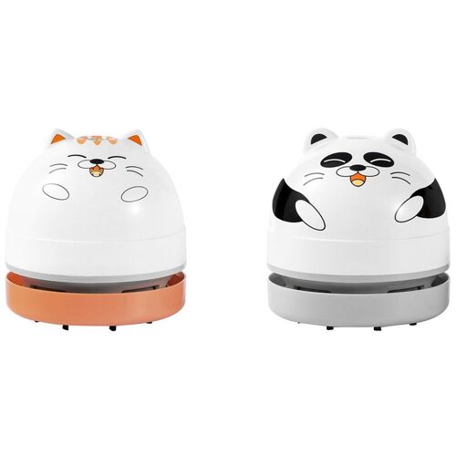 Mini Aspirateur De Bureau, Outils Anti Poussière, Balayeuse De Table Pour Clavier De Bureau, Forme De Chat Et Forme De Panda, 2 Ensembles 9109-May273