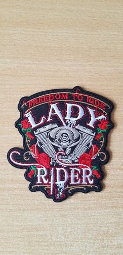 Ecusson Patch Brodé Biker Bikeuse Motarde Lady Rider